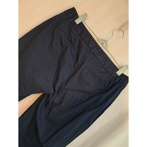 J. Crew City Fit Cropped Pants Navy Blue Cotton Blend Stetch Size 4 - Picture 5 of 10